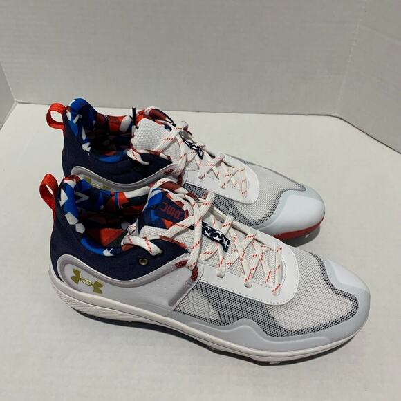 Under Armour Women's Size 11.5 Glyde MT Freedom USA Softball Baseball Cleats New - Picture 14 of 15
